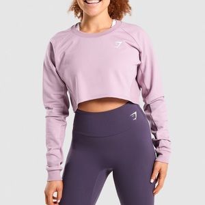 Gymshark Training Cropped Sweater Light Purple